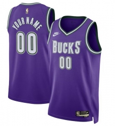Men Women Youth Toddler MILWAUKEE BUCKS Custom Nike NBA Stitched Jersey Purple