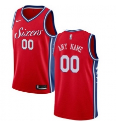 Men Women Youth Toddler All Size Nike Philadelphia 76ers Customized Swingman Red Alternate NBA Statement Edition Jersey