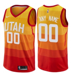 Men Women Youth Toddler Nike Utah Jazz City Edition Orange Swingman Custom Jersey