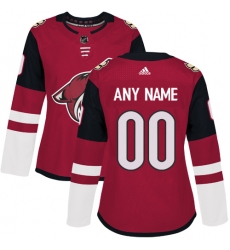 Men Women Youth Toddler Burgundy Red Jersey - Customized Adidas Arizona Coyotes Home