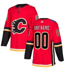 Men Women Youth Toddler Youth Red Jersey - Customized Adidas Calgary Flames Home