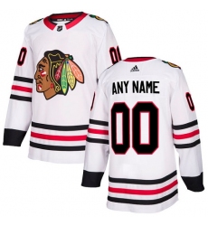 Men Women Youth Toddler Youth White Jersey - Customized Adidas Chicago Blackhawks Away