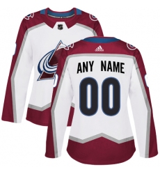 Men Women Youth Toddler White Jersey - Customized Adidas Colorado Avalanche Away  II