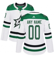 Men Women Youth Toddler White Jersey - Customized Adidas Dallas Stars Away  II