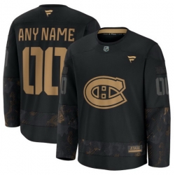 Men Women Youth Montreal Canadiens Fanatics 2024 Military Appreciation Custom Practice Jersey Black
