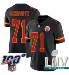 2020 Super Bowl LIV Men Nike Kansas City Chiefs #71 Mitchell Schwartz Limited Black Rush Vapor Untouchable NFL Jersey