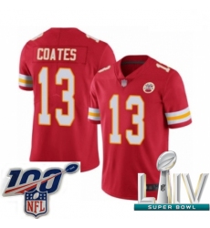 2020 Super Bowl LIV Youth Kansas City Chiefs #13 Sammie Coates Red Team Color Vapor Untouchable Limited Player Football Jersey