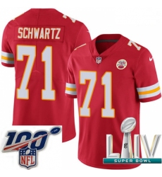 2020 Super Bowl LIV Youth Nike Kansas City Chiefs #71 Mitchell Schwartz Red Team Color Vapor Untouchable Limited Player NFL Jersey