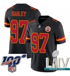 2020 Super Bowl LIV Youth Nike Kansas City Chiefs #97 Allen Bailey Limited Black Rush Vapor Untouchable NFL Jersey