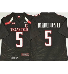 Men Texas Tech Black Patrick Mahomes #5 Football Stitched Team Jersey