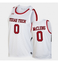 Men Texas Tech Red Raiders Mac Mcclung Replica White Basketball 2020 21 Jersey