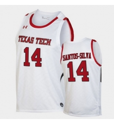 Men Texas Tech Red Raiders Marcus Santos Silva Replica White Basketball 2020 21 Jersey