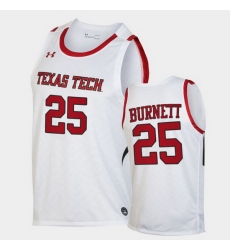 Men Texas Tech Red Raiders Nimari Burnett Replica White Basketball 2020 21 Jersey