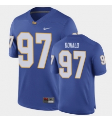 Men Pitt Panthers Aaron Donald Game Royal Football Jersey