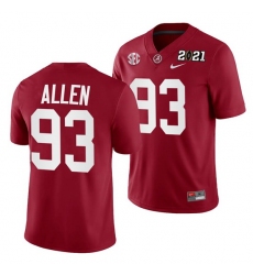 Alabama Crimson Tide Jonathan Allen Crimson 2021 Rose Bowl Champions College Football Playoff College Football Playoff Jersey