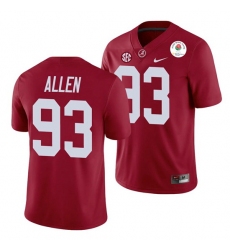 Alabama Crimson Tide Jonathan Allen Crimson 2021 Rose Bowl College Football Jersey