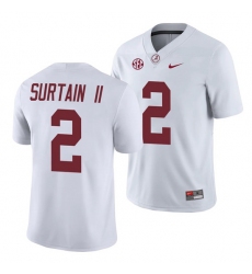 Alabama Crimson Tide Patrick Surtain II Game White College Football Jersey