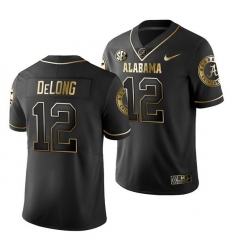 Alabama Crimson Tide Skyer Delong Black Golden Edition Men'S Jersey