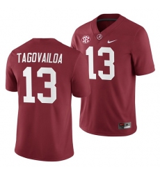 Alabama Crimson Tide Tua Tagovailoa Crimson 2019 Home Game Jersey NCAA Football