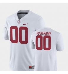 Men Women Youth Toddler Alabama Crimson Tide Custom 00 White College Football 2018 Game Jersey