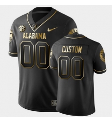 Men Women Youth Toddler Alabama Crimson Tide Custom College Football Black Golden Edition Limited Jersey