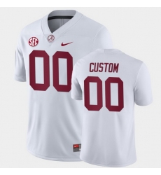 Men Women Youth Toddler Alabama Crimson Tide Custom College Football White Away Game Jersey