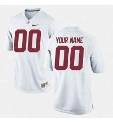 Men Women Youth Toddler Alabama Crimson Tide Custom College Football White Jersey