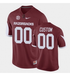 Men Women Youth Toddler Arkansas Razorbacks Custom Game Cardinal Replica Football Jersey