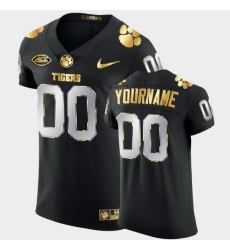 Men Women Youth Toddler Clemson Tigers Custom Golden Edition Black Authentic Jersey