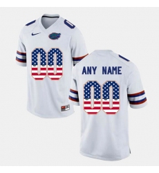 Men Women Youth Toddler Custom White Florida Gators Us Flag Fashion Jersey