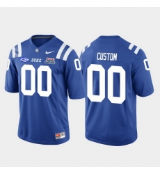 Men Women Youth Toddler Duke Blue Devils 00 Custom Royal Game 2018 Independence Bowl College Football Jersey