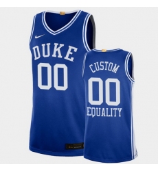 Men Women Youth Toddler Duke Blue Devils Custom Equality Social Justice Blue College Basketball Jersey