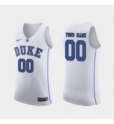 Men Women Youth Toddler Duke Blue Devils Custom White Authentic College Basketball Jersey