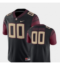 Men Women Youth Toddler Florida State Seminoles Custom 00 Black College Football 2018 Game Jersey