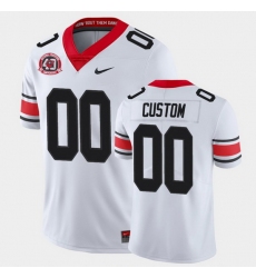 Men Women Youth Toddler Georgia Bulldogs Custom College Football White 40Th Anniversary Alternate Jersey