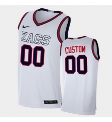 Men Women Youth Toddler Gonzaga Bulldogs Custom Replica White College Basketball 2020 21 Jersey