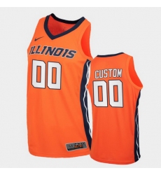 Men Women Youth Toddler Illinois Fighting Illini Custom Replica Orange College Basketball Jersey