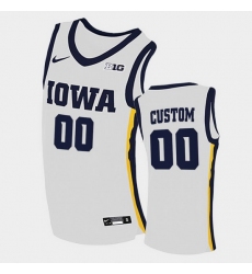 Men Women Youth Toddler Iowa Hawkeyes Custom Home White College Basketball Jersey