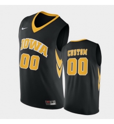 Men Women Youth Toddler Iowa Hawkeyes Custom Replica Black College Basketball Jersey