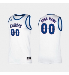 Men Women Youth Toddler Kansas Jayhawks Custom Classic White College Basketball Jersey