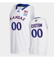 Men Women Youth Toddler Kansas Jayhawks Custom College Basketball White New Season 2020 21 Jersey