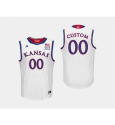 Men Women Youth Toddler Kansas Jayhawks Custom White College Basketball Jersey