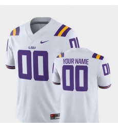 Men Women Youth Toddler Lsu Tigers Custom 00 White College Football 2018 Game Jersey