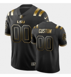 Men Women Youth Toddler Lsu Tigers Custom College Football Black Peach Bowl Champions Golden Jersey