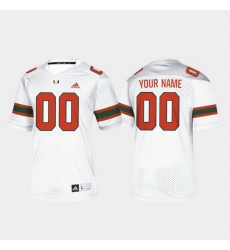 Men Women Youth Toddler Miami Hurricanes Custom 00 White College Football Jersey