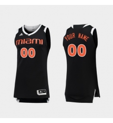 Men Women Youth Toddler Miami Hurricanes Custom Black White Chase College Basketball Jersey