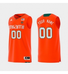 Men Women Youth Toddler Miami Hurricanes Custom Orange Replica College Basketball Jersey