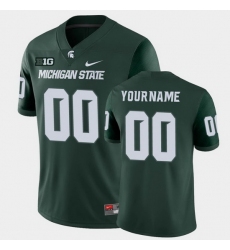 Men Women Youth Toddler Michigan State Spartans Custom College Football Green Game Jersey