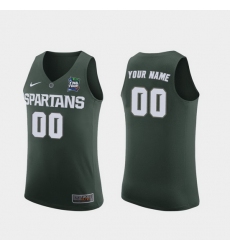 Men Women Youth Toddler Michigan State Spartans Custom Green 2019 Final Four Replica Jersey