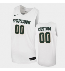 Men Women Youth Toddler Michigan State Spartans Custom Replica White Basketball 2020 21 Jersey